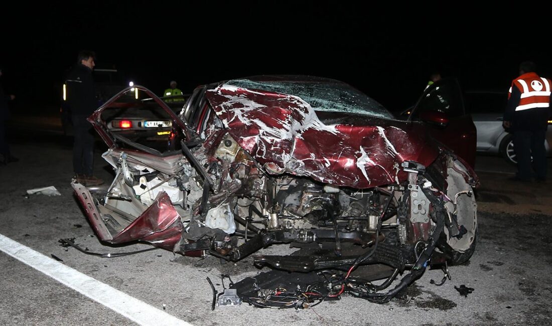 Çanakkale-Lapseki karayolu üzerinde gece saatlerinde, sürücüsünün kimliği henüz öğrenilemeyen bir