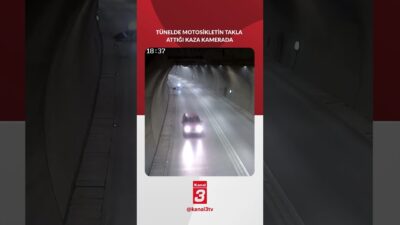 Amasya ’da tünelde meydana gelen motosiklet kazası güvenlik kamerasına yansıdı.