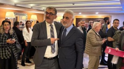 Genel kurulda, mevcut Başkan Aydın Şerbetçioğlu ile başkan adayı Vedat