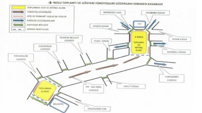 Valilik tarafından yayımlanan ilana göre kent merkezinde Zafer Meydanı (Anıt