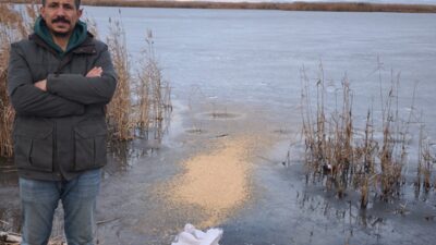   Eber Gölü tamamen dondu Hava sıcaklıklarının düşmesiyle birlikte Afyonkarahisar’daki