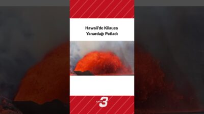Dünyanın en aktif yanardağlarından biri olan ABD’nin Hawaii adasındaki Kilauea