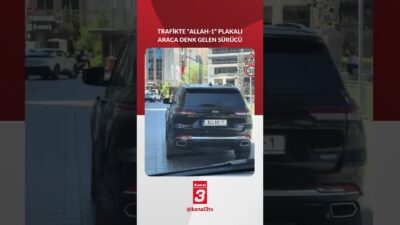 Trafikte “Allah-1” plakalı aracı gören bir sürücü, “Abi adam gitmiyor…