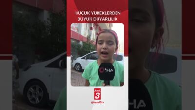 Batman’ın Sason ilçesinde çocuklar, sokak hayvanlarını unutmadı. Evlerinden getirdikleri su