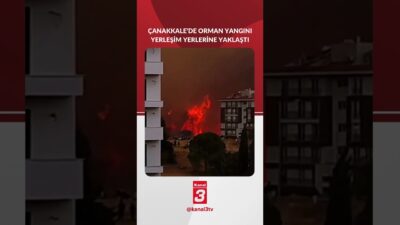 Çanakkale’de Orman Yangını Bir Anda Büyüdü! Çanakkale’nin Merkez ilçesi Sarıcaeli
