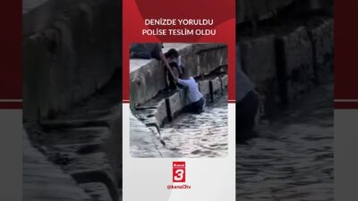Samsun’da ilginç bir olay yaşandı. Polislerden kaçan bir kişi denize