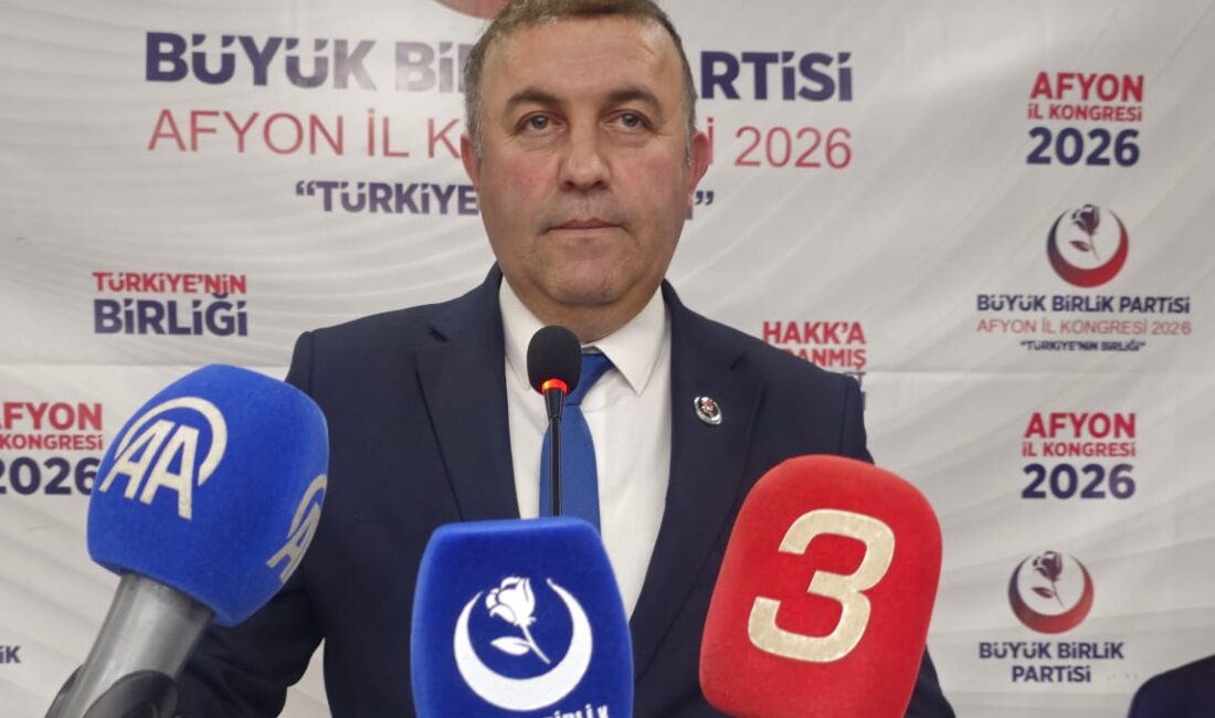 Büyük Birlik Partisi Afyonkarahisar İl Başkanlığı’nın olağan il kongresi yoğun