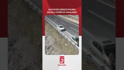 Kars’ta ehliyeti olmadan araç kullanan ve denetim noktasındaki ekipleri görünce