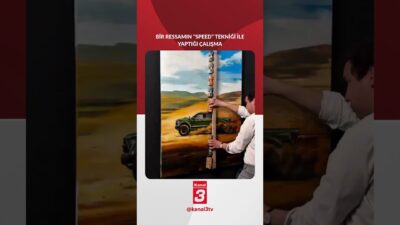 Bir ressamın kendine has bir teknikle yaptığı çalışma 📶https://kanal3.com.tr/ Sosyal