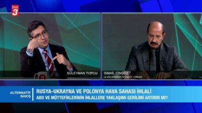 Süleyman Topçu’nun sunumuyla ekrana gelen “Alternatif Bakış” programının bugünkü konuğu,