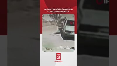 Aksaray’da tek başına araba süren vatandaşın, arka koltukta kendisine bakan