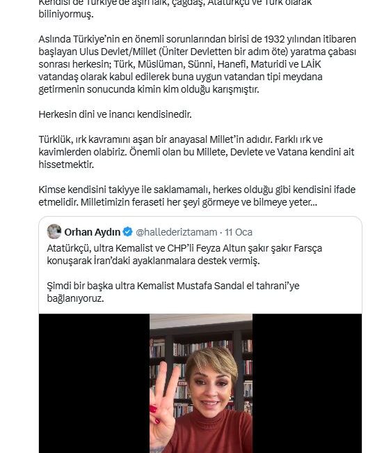 Ali Özkaya: ”Fars/İran kökenli imiş, Perslilerin eski dinleri zerdüştlükmüş, zorla