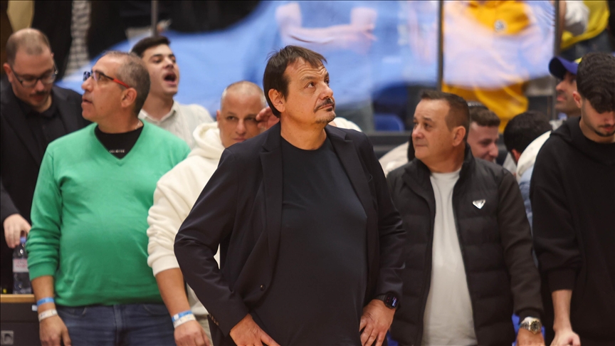 İsrail ekibi Maccabi Rapyd'in taraftarları, Panathinaikos ile oynanan maç öncesi