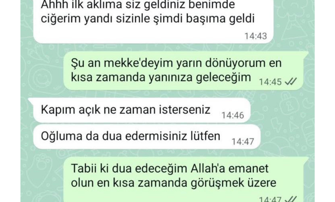 Daha önce benzer bir acı yaşayan Yasemin Minguzzi ile iletişime