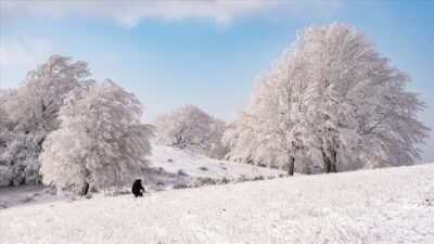 Kentin yüksek kesimlerinde iki gündür etkili olan kar yağışının ardından
