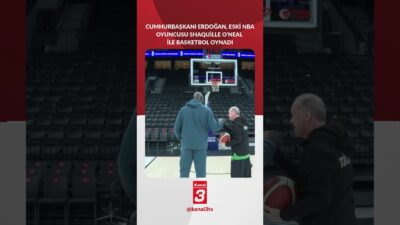 Cumhurbaşkanı Recep Tayyip Erdoğan, İstanbul’da eski NBA yıldızı Shaquille O’Neal