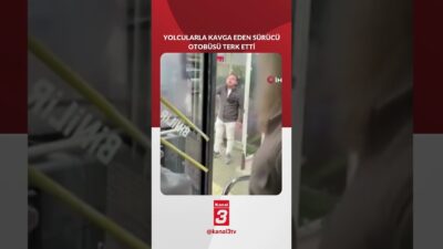 Bursa Nilüfer’de durak dışı inmek isteyen kadın yolcular ile otobüs