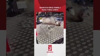 Isparta’da bir iş yerine 2 yıl boyunca 9 aracın çarpması