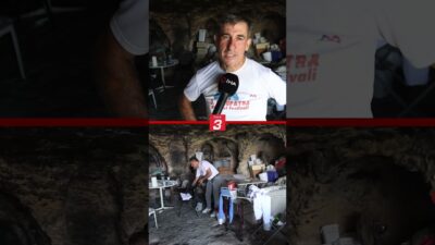 Depremin ardından huzuru mağarada bulan Ali Bozoğlan, 2,5 yıldır yaşadığı