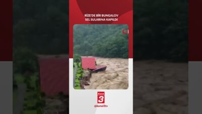 Rize’de Sel Felaketi: Yollar Kapandı, Köyler Tahliye Edildi, 2 Bungalov