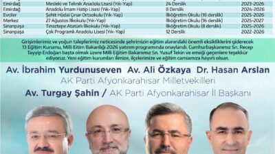 AK Parti Afyonkarahisar İl Başkanı Turgay Şahin ile Milletvekilleri İbrahim