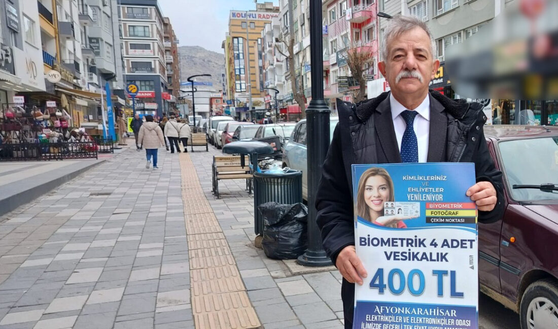 Afyonkarahisar’da fotoğrafçı esnafını ilgilendiren yeni fiyat tarifesi belirlendi. Afyonkarahisar Elektrikçiler