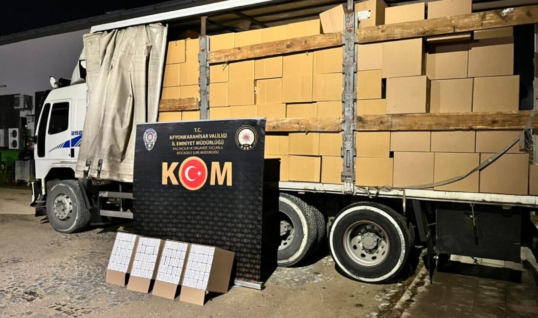 AFYONKARAHİSAR – Afyonkarahisar'da 6 milyon 190 bin sahte bandrollü makaron