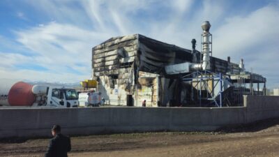 AFYONKARAHİSAR (AA) – Afyonkarahisar'ın Emirdağ ilçesindeki elektrik üretim tesisinde çıkan