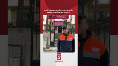 Esenyurt Belediyesi temizlik personeli Tuncay Menekşe, yolda bulduğu para dolu