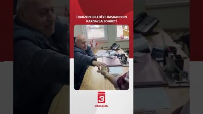 Trabzon’un Beşikdüzü ilçesinde Belediye Başkanı Cahit Erdem ile bir karga