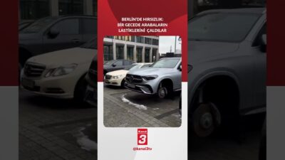 Almanya’da hırsızlık alarmı! Berlin’de bir binanın önünde park halinde duran