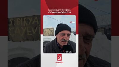 Bitlis’in Adilcevaz ilçesinde bir esnaf, yağan karı fırsata çevirdi! İş