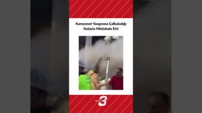 Hatay’ın Defne ilçesi Çekmece Mahallesi’nde park halindeki bir kamyonette çıkan