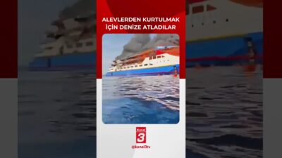 Endonezya açıklarında 280 kişiyi taşıyan gemide yangın çıktı. Yüzlerce kişi