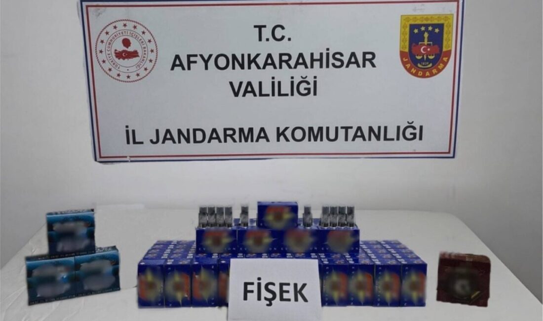 Afyonkarahisar’da Jandarma tarafından bir iş yerine yapılan baskında faturasız olduğu