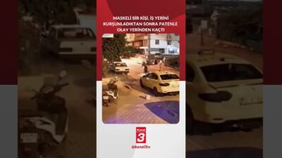 Mersin’de maskeli bir kişi, iş yerini kurşunladıktan sonra patenle olay
