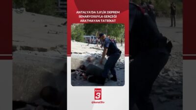 AFAD koordinasyonunda Antalya Döşemealtı’nda 5,8 büyüklüğünde deprem senaryosuyla gerçekleştirilen tatbikatta,