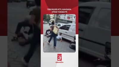 Denizli’de 2 kişinin saldırısına uğrayan motosikletli sürücü, karşılık vermeden önce