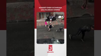 Kanseri yenen vatandaş, mutluluğunu paylaşan mahallenin çocuklarını gösterdi: “Kanseri yenmemi