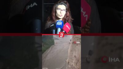 Ankara Keçiören’de sağanak yağış sonrası bir binayı su bastı. Su