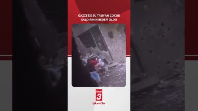 Gazze’nin Jabalia bölgesinde yürekleri dağlayan bir olay yaşandı. Ailesine su
