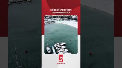 Yeşilköy sahili beyaza büründü! | Ortaya güzel görüntüler çıktı 📶https://kanal3.com.tr/