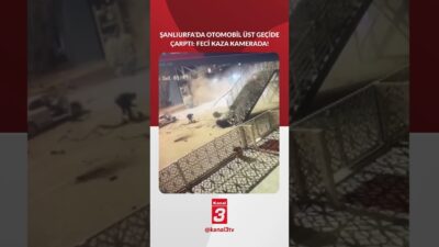 Şanlıurfa’da gece saatlerinde yaşanan korkunç kazada, bir otomobil üst geçidin
