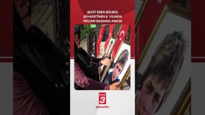 Şehit Eren Bülbül, şehadetinin 8. yılında mezarı başında anıldı. Trabzon’da