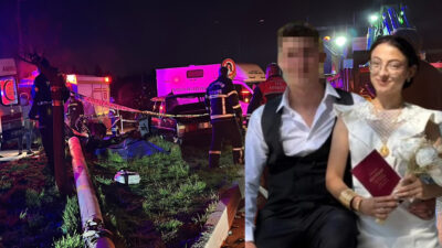 Burdur'da kontrolden çıkan otomobilin refüjdeki elektrik direğine çarpması sonucu meydana