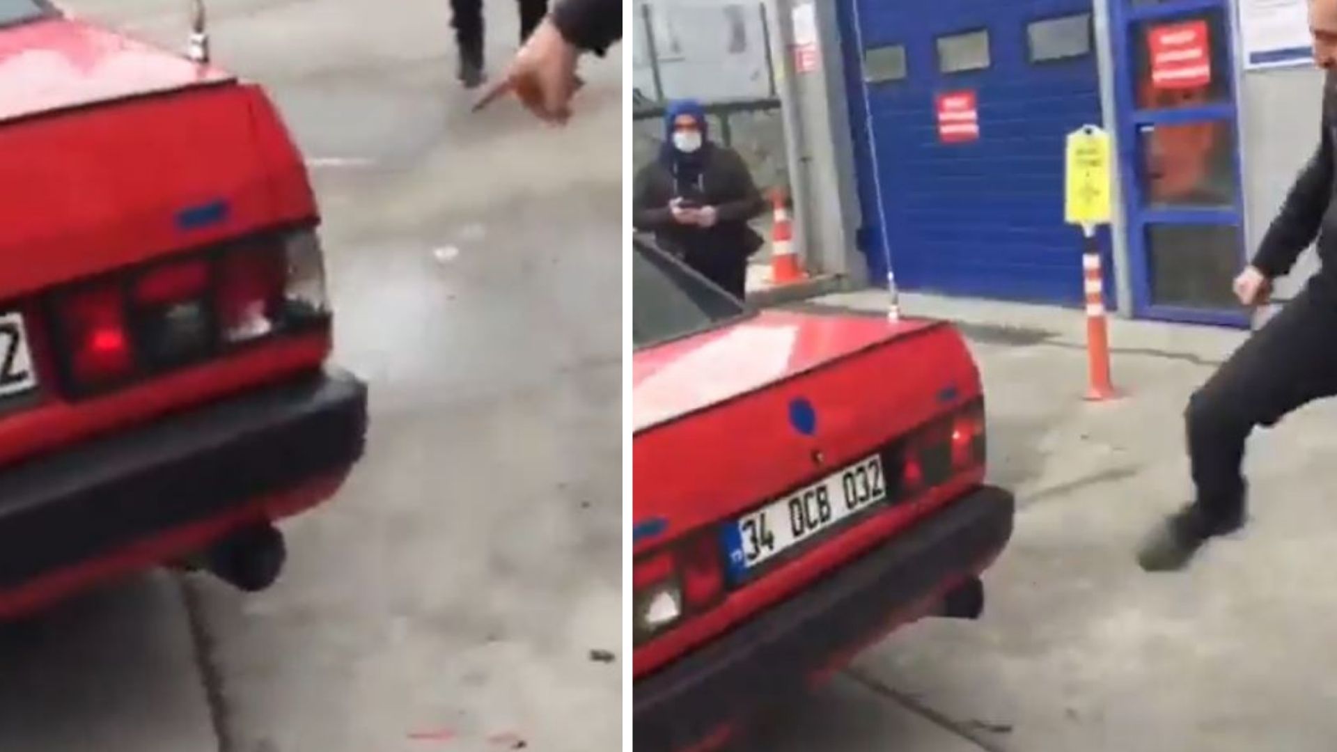 Araç muayene istasyonunda yaşanan olayda bir vatandaş, aracının stop lambaları