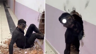 Rize Halk Merkezi'ndeki tadilat çalışmalarında görev yapan 40 yaşındaki tesisat