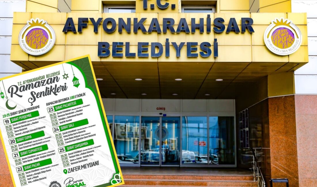 Afyonkarahisar Belediyesi, Ramazan ayı boyunca sürecek olan ve Zafer Meydanı'nda
