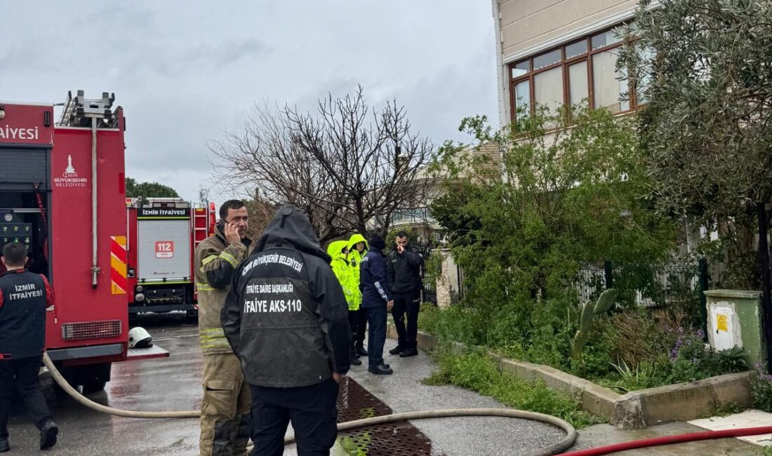 İzmir’in Atatürk Mahallesi’nde pazar sabahı bir evde çıkan yangın, bölge