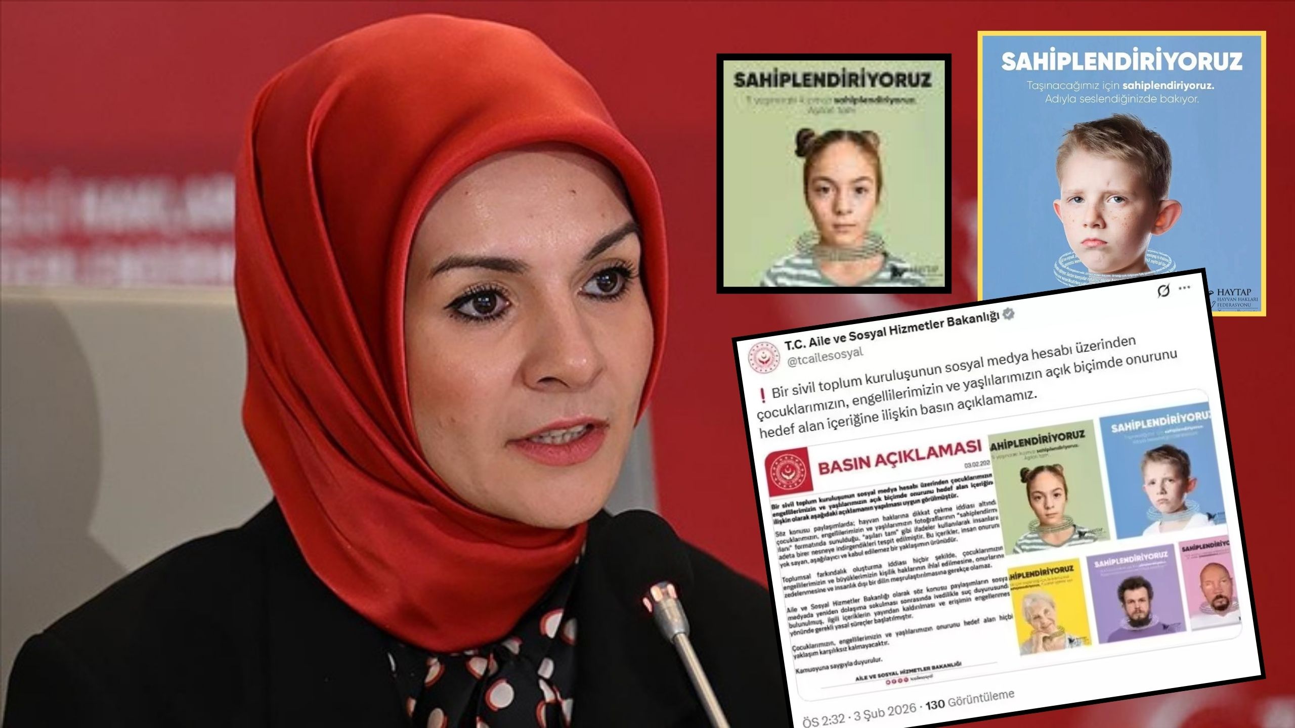 Aile ve Sosyal Hizmetler Bakanlığı, bir sivil toplum kuruluşunun hayvan